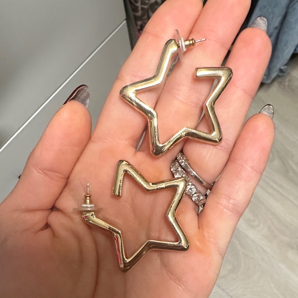BaubleBar Gold Star Earrings